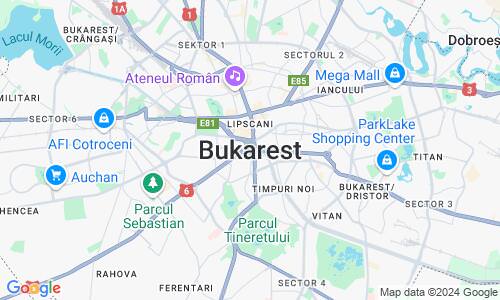 Ausschnit der Weltkarte zu Bukarest