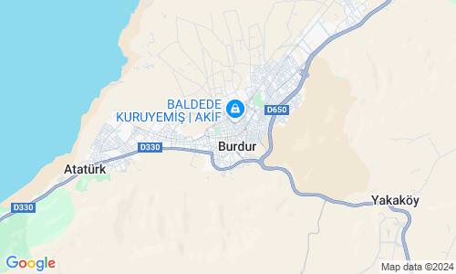 Ausschnitt der Weltkarte zu Burdur