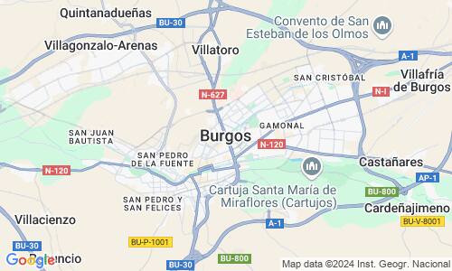 Ausschnitt der Weltkarte zu Burgos