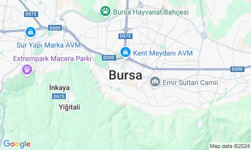 Ausschnit der Weltkarte zu Bursa