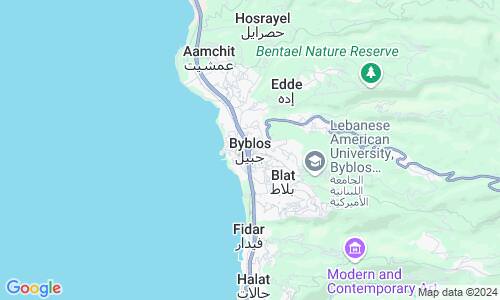 Ausschnitt der Weltkarte zu Byblos