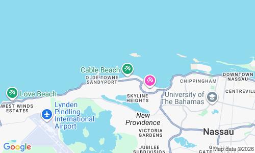 Ausschnitt der Weltkarte zu Cable Beach