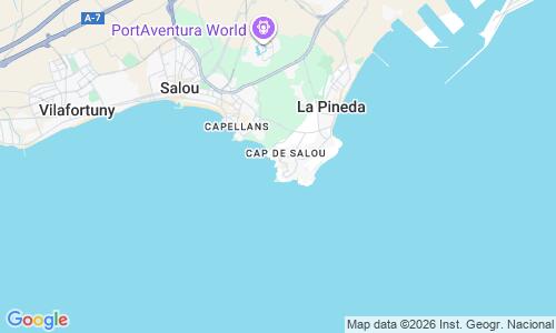 Ausschnitt der Weltkarte zu Cala de la Font