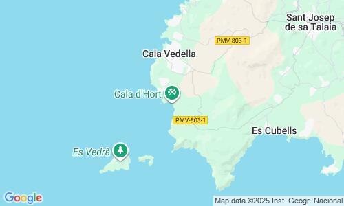 Ausschnitt der Weltkarte zu Cala d'Hort