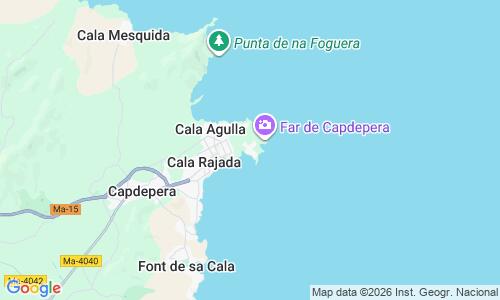 Ausschnitt der Weltkarte zu Cala Gat