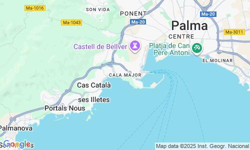 Ausschnitt der Weltkarte zu Cala Major