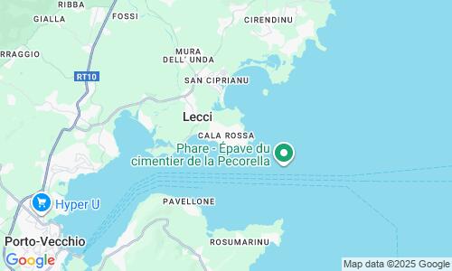 Ausschnitt der Weltkarte zu Cala Rossa