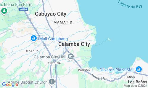 Ausschnitt der Weltkarte zu Calamba City