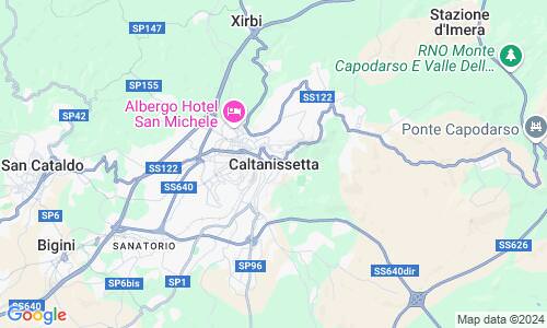 Ausschnitt der Weltkarte zu Caltanissetta