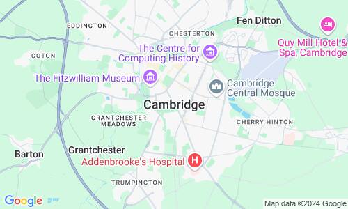 Ausschnitt der Weltkarte zu Cambridge