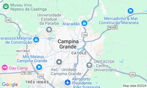 Ausschnitt der Weltkarte zu Campina Grande