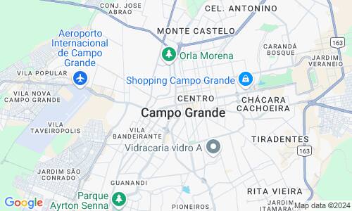 Ausschnitt der Weltkarte zu Campo Grande