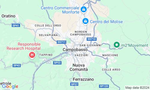 Ausschnitt der Weltkarte zu Campobasso