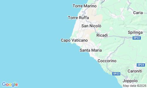 Ausschnitt der Weltkarte zu Capo Vaticano Beach