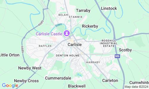 Ausschnitt der Weltkarte zu Carlisle