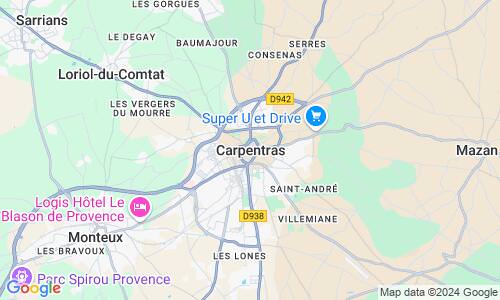 Ausschnitt der Weltkarte zu Carpentras