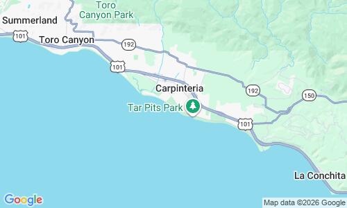 Ausschnitt der Weltkarte zu Carpinteria State Beach