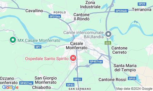Ausschnitt der Weltkarte zu Casale Monferrato