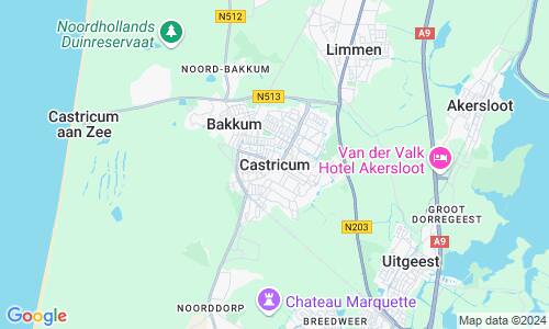 Ausschnitt der Weltkarte zu Castricum