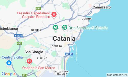 Ausschnit der Weltkarte zu Catania