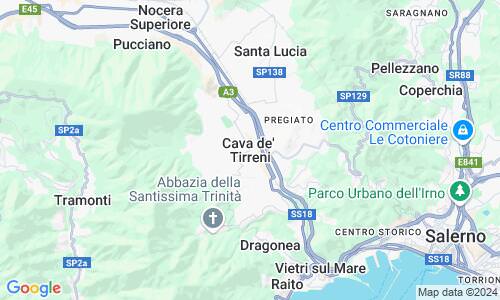 Ausschnitt der Weltkarte zu Cava de' Tirreni