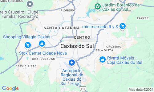 Ausschnitt der Weltkarte zu Caxias do Sul