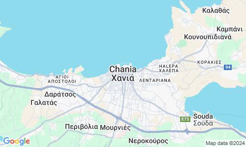 Ausschnitt der Weltkarte zu Chania