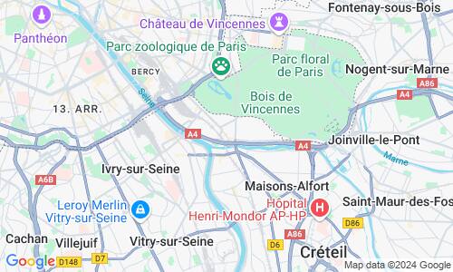 Ausschnitt der Weltkarte zu Charenton-le-Pont