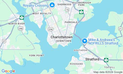 Ausschnitt der Weltkarte zu Charlottetown