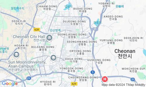 Ausschnitt der Weltkarte zu Cheonan