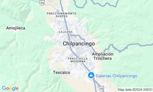 Ausschnitt der Weltkarte zu Chilpancingo