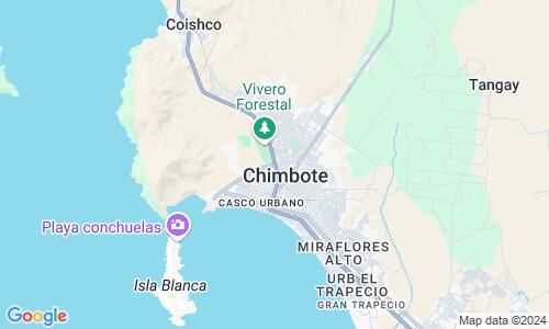 Ausschnitt der Weltkarte zu Chimbote