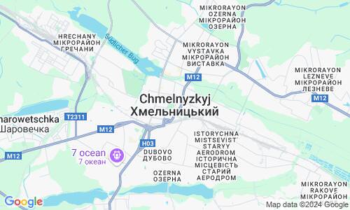 Ausschnitt der Weltkarte zu Chmelnyzkyj