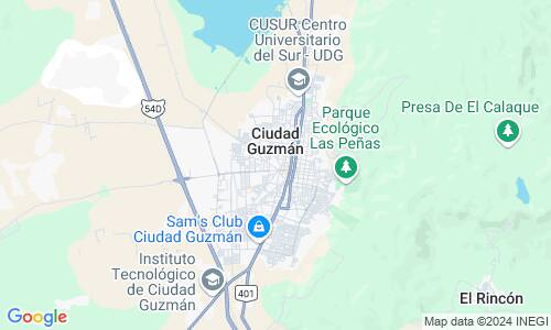 Ausschnitt der Weltkarte zu Ciudad Guzmán