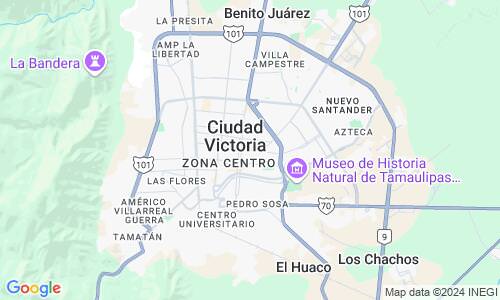 Ausschnitt der Weltkarte zu Ciudad Victoria