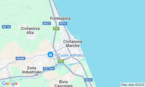 Ausschnitt der Weltkarte zu Civitanova Marche