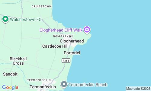 Ausschnitt der Weltkarte zu Clogherhead Beach