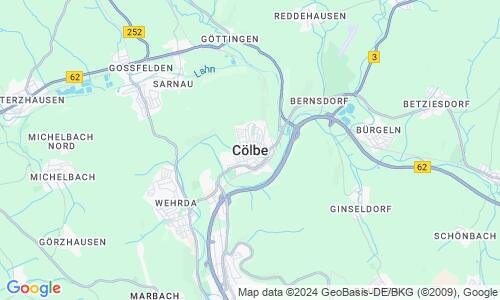 Ausschnitt der Weltkarte zu Cölbe