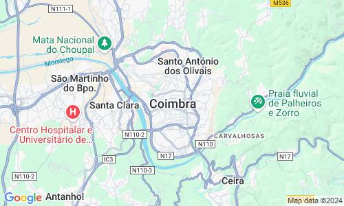 Ausschnitt der Weltkarte zu Coimbra