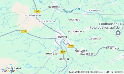 Ausschnitt der Weltkarte zu Colditz