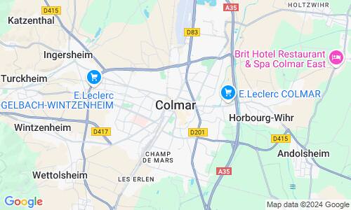 Ausschnitt der Weltkarte zu Colmar