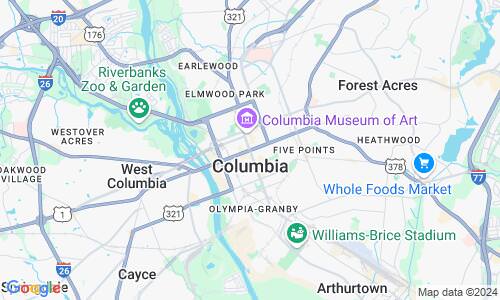 Ausschnitt der Weltkarte zu Columbia