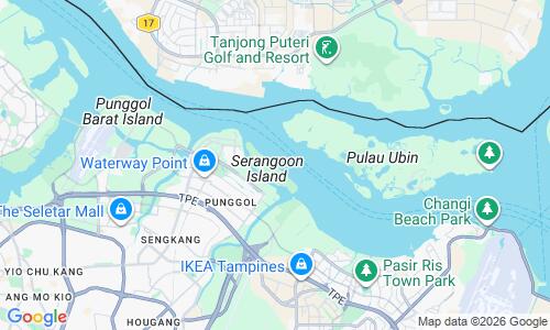 Ausschnitt der Weltkarte zu Coney Island Beach