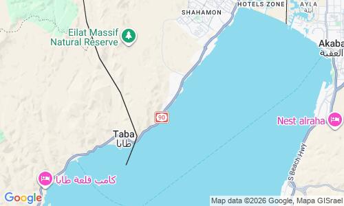 Ausschnitt der Weltkarte zu Coral Beach