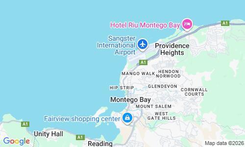 Ausschnitt der Weltkarte zu Cornwall Beach