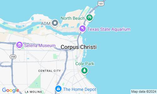 Ausschnitt der Weltkarte zu Corpus Christi