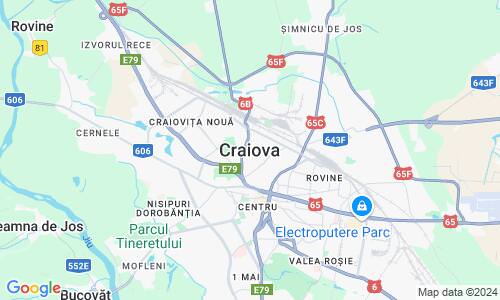Ausschnitt der Weltkarte zu Craiova