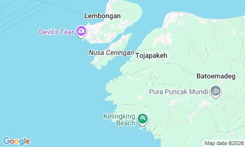 Ausschnitt der Weltkarte zu Crystal Bay Beach