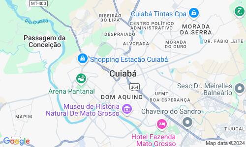 Ausschnitt der Weltkarte zu Cuiabá