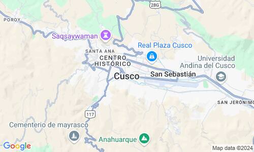 Ausschnitt der Weltkarte zu Cusco